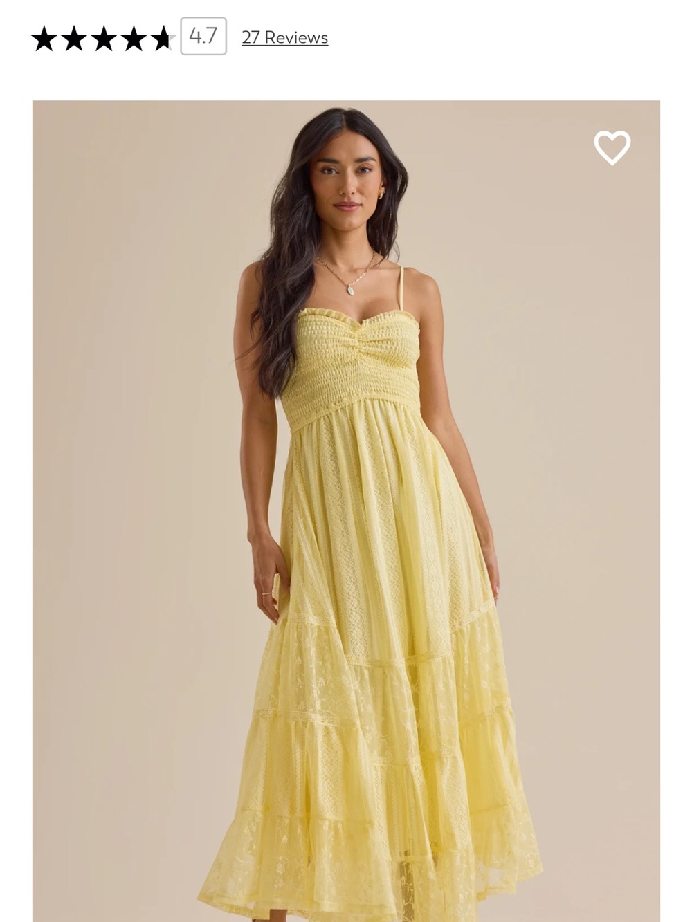 ISO: Altar’d State Tami Lace Tiered Maxi Dress